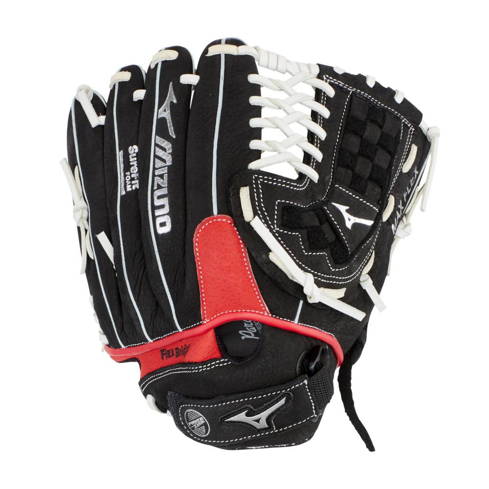 Guanti Mizuno Baseball Prospect Paraflex Series 11.5" Uomo - Nere/Rosse - 96728-TVQO